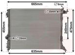 Van Wezel 43012709 - Oe 214108175R Radiatore, Raffreddamento Motore Per Grand Scenic Iv (R9), Megane Iii, Megane Iv, Scenic Iv, Talisman