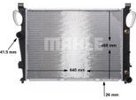 Mahle Cr 304 000S Radiatore Radiatore Acqua Radiatore Motore Adatto Per MERCEDES-BENZ Classe S Berlina (W221) Classe S Berlina (W220)