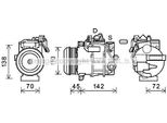 Prasco MSAK682 - Compressore Aria Condizionata Oe 32308711 Per Classe C (W204), Classe C (C204), Classe C (S204), Classe E (W212), Classe E (A207), Classe E (C207), Classe E (S212), Slk (R172)
