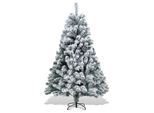 Jopassy Albero Di Natale Floccato Polvere Di Neve Decorazione Natalizia Albero Artificiale 150Cm Con Polvere Di Neve