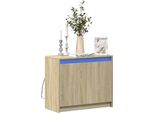 Credenza Vidaxl Led Rovere Sonoma 72X34X61 Cm Materiale A Base Di Legno