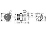 Prasco OLAK437 - Compressore Aria Condizionata Oe 1854167 Per Astra H, Zafira B