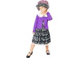 Bristol Novelty - Costume - Ragazza BN6039 (104) (Viola/Nero/Bianco)