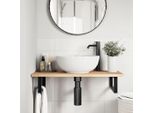 Vidaxl Piano Lavabo Non Trattato 100X40X2 Cm In Legno Massiccio Di Acacia