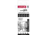 Uni-Ball PIN/5 Pf ASP009 Uni-Ball Fineliner Pin ASP009, Set Da 5
