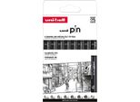 Uni-Ball PIN/8 Pf ASP011 Uni-Ball Fineliner Pin ASP011, Set Da 8