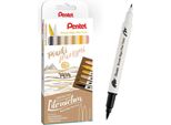 Penna A Pennello Twin Desert Sands Set 6 Pezzi SESW30C-ST6PPPL Pentel
