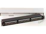 Link Pannello Patch LKP624S 24 Porte Cat6 Schermato RJ45 Nero Per Montaggio Rack