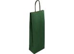 Sacchetto Di Carta 14X8X39Cm Con Manico Ritorto - Bottiglia - Verde Scuro