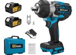 Avvitatore A Impulsi Elettrico, Coppia 2800 N-M, Motore Brushless, 2 Batterie, Scatola Di Plastica