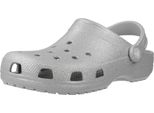 Sandali Del Marchio Crocs Del Modello Classic Glitter Clog Argentato