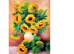 Vikpap W2390 - Pittura Numerica, Tela 30 × 40 Cm - Girasoli Dorati