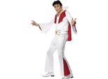 Elvis Presley - Costume Da Uomo SM484 (M) (Bianco/Rosso)