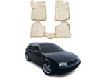 Omac Gummimatten FußMatten FüR Vw Golf 4 1997-2006 Tpe Automatten Beige 4X