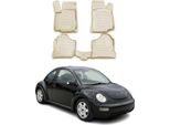Omac Gummimatten FußMatten FüR Vw Beetle 1998-2005 Tpe Automatten Beige 4X