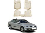 1998-2004 Seat Toledo Tappetini Tpe Beige 4 Pz