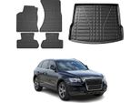 FußMatten & Kofferraumwanne Set FüR Audi Q5 8RB 2008-2017 Gummi Tpe Schwarz 5X