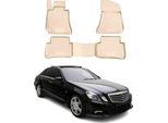 Omac Gummimatten FußMatten FüR Mercedes W212 2009-2016 Tpe Automatten Beige 4X