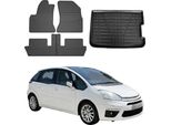 FußMatten & Kofferraumwanne Set FüR Citroen C4 Picasso 2006-2012 Gummi Tpe 5X
