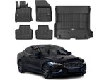 Omac FußMatten & Kofferraumwanne Set FüR Volvo V60 2018-2025 Gummi Schwarz 5X