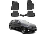 Omac Gummimatten FußMatten FüR Vw Polo 2017-2021 Tpe Automatten Schwarz 4X