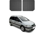 Omac Gummi FußMatten FüR Opel Zafira A 1999-2005 3Rd Row Automatten Schwarz 2X