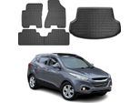 FußMatten & Kofferraumwanne Set FüR Hyundai Ix35 2009-2015 Gummi Schwarz 5X