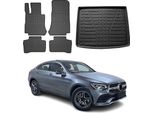 FußMatten & Kofferraumwanne Set FüR Mercedes Glc 2015-2025 Gummi Tpe Schwarz 5X