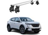 Portapacchi Menabo Per Peugeot 2008 Ii 2019-2025 Grigio Acciaio 2 Pezzi