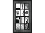 Collagen-Bilderrahmen , Schwarz , Kunststoff , quadratisch , 45x75.2x2.4 cm , Bilder und Zubehör, Bilderrahmen, Bilderrahmen Kunststoff