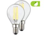 2 X Lampadina Led E14 Eek A Lampada 2,5W Goccia Bianco Caldo Classe Di Efficienza A