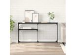 Maison Exclusive - Consolle Effetto Rovere Nero 146 X 22,5 X 75 Cm