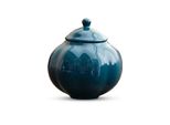 Elegante Mini Urna Per Conservare Le Ceneri Da 150 Ml - Blu - Per Animali E Persone - Urna Commemorativa Di Alta Qualità