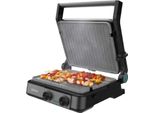 Griglia Elettrica Cecotec Rock'ngrill 2200 Dual. 2200W, Apertura 180º, Doppia Temperatura, Rivestimento Antiaderente Rockstone
