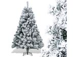 Jayseuw 150Cm Albero Di Natale Artificiale E Neve Bianca, Per La Decorazione Di Natale, Resistente Al Fuoco, Riutilizzabile