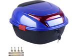 Box Posteriore Per Moto, Casco, Portabagagli, Bauletto, Grande Capacità, Universale Per Scooter Elettrici, Misura Blu