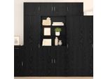 Vidaxl Credenza Nera Effetto Rovere 80 X 42,5 X 185 Cm Materiale A Base Di Legno