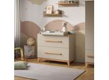 Vitalispa Fasciatoio Malia, 108 X 98 Cm Con 2 Cassetti, Cashmere/Artigianale