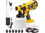 Spruzzatore Di Vernice, Funzionamento A Batteria, Motore Potente, 2 Batterie, Spina Ue