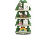 Libreria Per Bambini Costway, Scaffale Per Bambini A 4 Livelli Con Motivo A Stella, Scaffale Angolare Salvaspazio, Scaffale Per Libri E Giocattoli, Verde