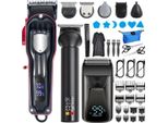 Inf Tagliacapelli Professionale Uomo: Kit 5-In-1 Ricaricabile Con Display Lcd