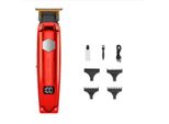 Inf Tagliacapelli Professionale Da Uomo - Regolabarba Cordless Con Display Digitale Rosso