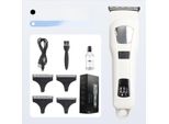 Inf Tagliacapelli Professionale Ricaricabile Con Display Digitale E Pettini Bianco