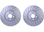 2X Hella 8DD 355 127-961 Disco Freno, Asse Anteriore