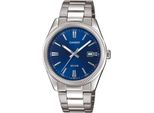 Quarzuhr, Blau (Silberfarben, Nachtblau), Casio Timeless Collection, Armbanduhren, Damen, Quarzuhr, Armbanduhr, Herrenuhr, Damenuhr, Edelstahlarmband, Datum, Neo-Display
