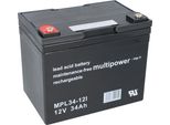 Batteria Al Piombo Multipower MPL34-12 12V 34Ah Pb
