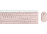 Logitech Slim Wireless Combo MK470 - Set Tastiera E Mouse - Senza Fili - 2,4 Ghz - Qwerty - Rosa (920-011314)