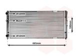 Van Wezel 58002156 Radiatore Radiatore Acqua Radiatore Motore Per Vw Caddy Ii Furgone (9K9A) Polo Classic (6V2) Polo Variant (6V5) Caddy Ii Station Wagon (9K9B)