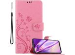 Cadorabo Cover Per Samsung Galaxy A10E / A20E Cover Protettiva In Rosa Cover Protettiva Cover Per Cellulare Cover Fiori Custodia Fiore