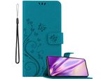 Cadorabo Cover Per Samsung Galaxy A91 / S10 Lite / M80S Cover Protettiva In Blu Cover Protettiva Per Cellulare Custodia Fiori
